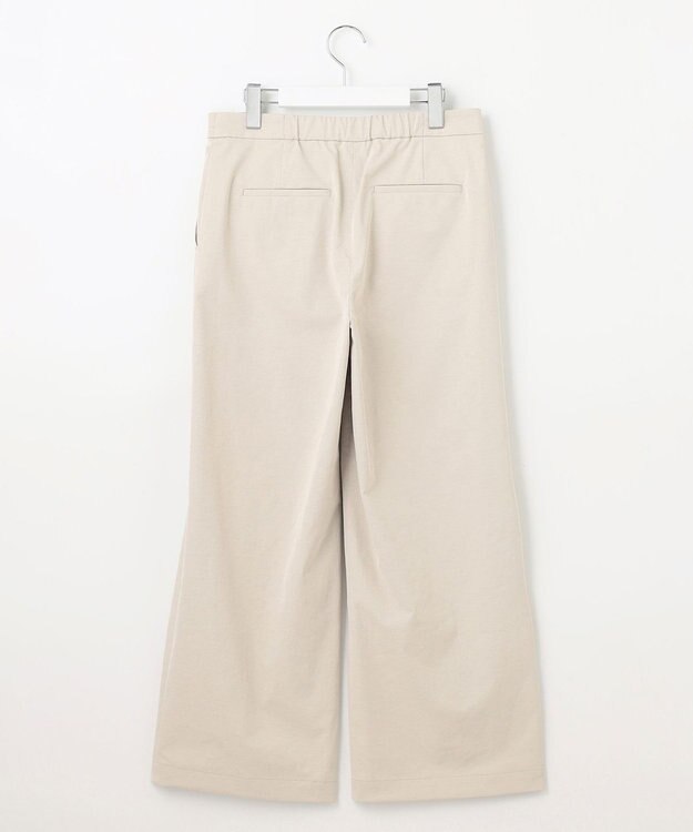 J.PRESS LADIES L 【洗える・吸水速乾・接触冷感】リネンツイル パンツ アイボリー系