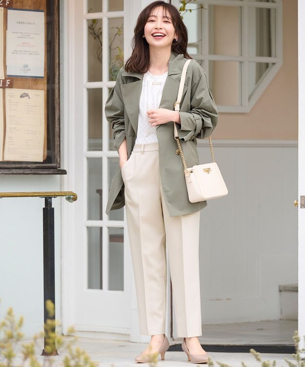 ANY SIS 【洗える】フロントタック ブラウス オフベース