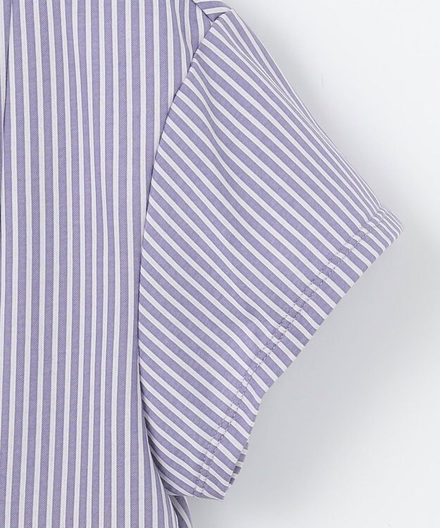 J.PRESS LADIES S 【WEB限定・洗える】ストライプジャージー フレア カットソー 【WEB限定】パープルストライプ系