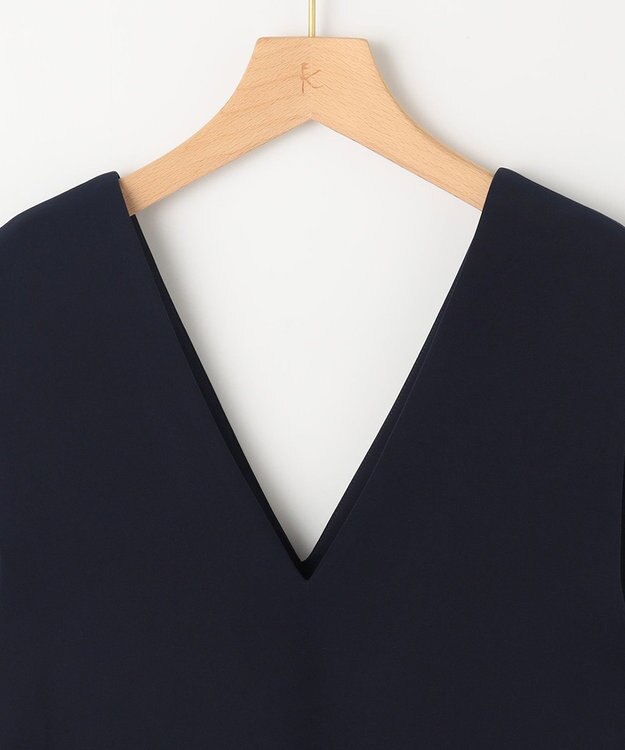 組曲 L ライトダブルクロス ジャンパーワンピース ネイビー系