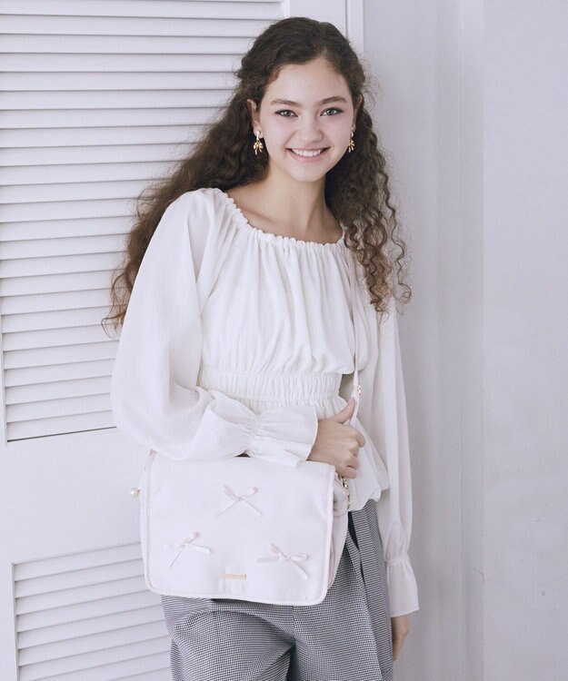 Maison de FLEUR リボン付き２Ｗａｙマルチケース Pink