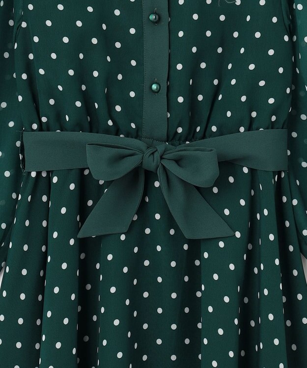 組曲 KIDS 【110-140cm】パリジェンヌドット ワンピース グリーン系5