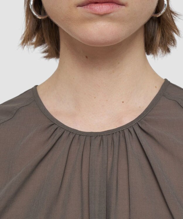 JOSEPH ブレンドウールボイル　ブラウス Mushroom