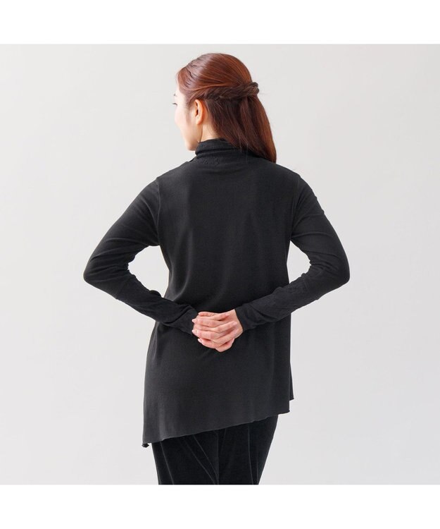 Chacott ノーソーイングニットコンビTシャツ ブラック