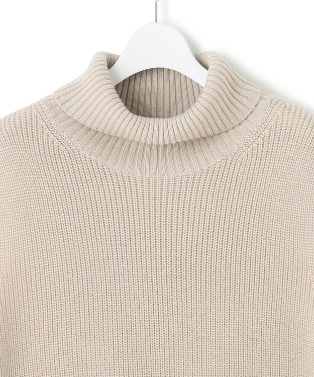 23区 【洗える】ウールコード タートルネック ニットベスト ベージュ系