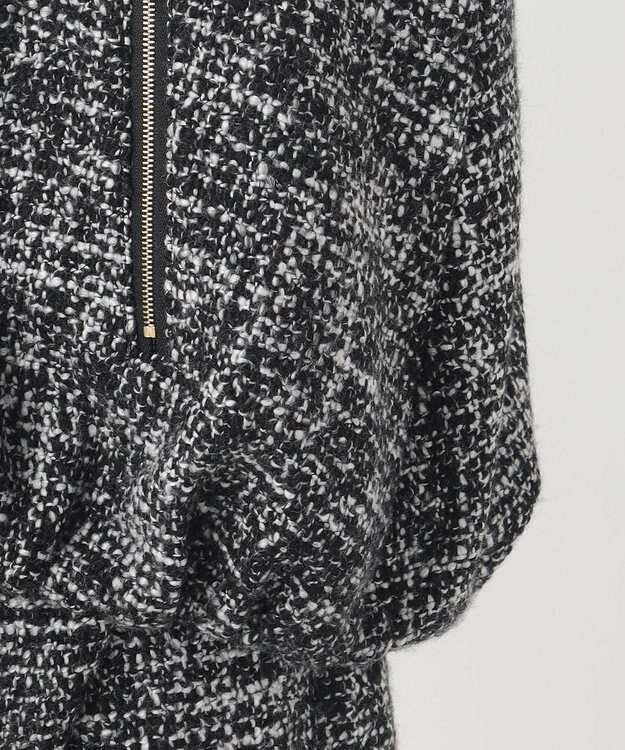 23区 【エステータ】NESSO ツイード ブルゾン ブラック系1