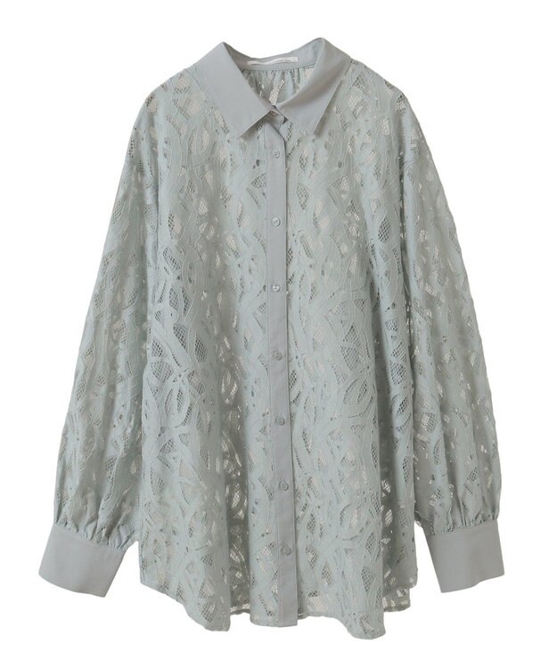 Green Parks ・ＥＬＥＮＣＡＲＥ　ＤＵＥ　総レースブラウス Sax