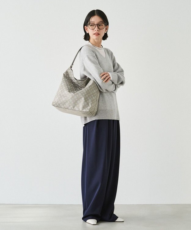 russet ナイロンジャガード2WAYショルダーバッグ(CE-1622) N.Gray