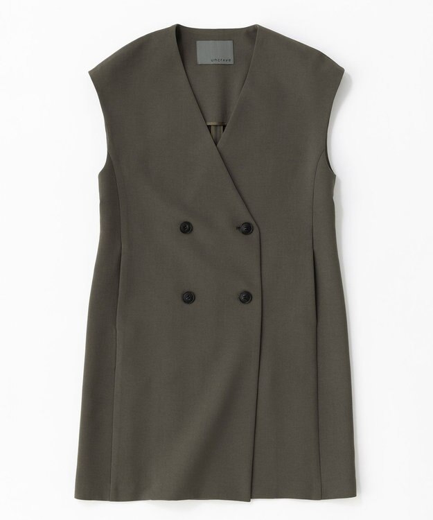 uncrave 【UVカット・接触冷感】ウォッシャブルドライサップ ジレ スレート