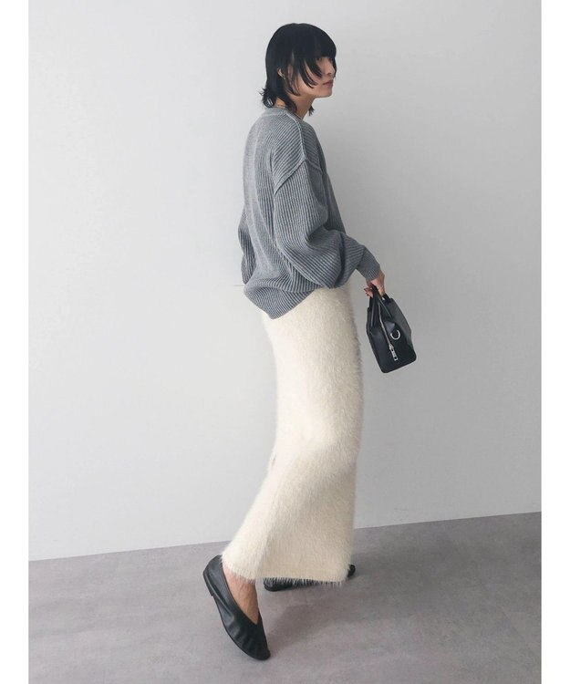 Green Parks ・Ｐｅｔｉｔ　Ｆｌｅｕｒ　シャギーニットスカート Ivory