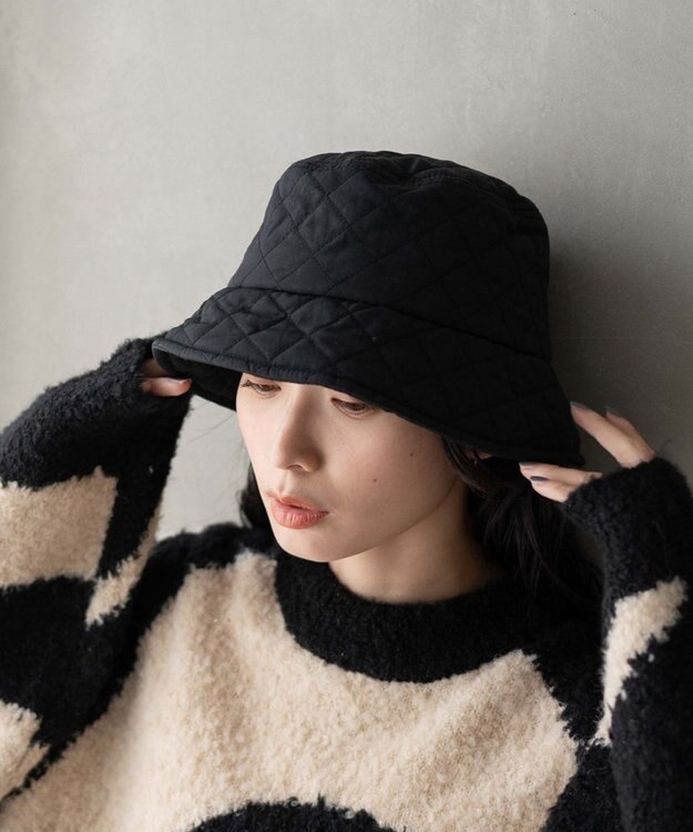 WEGO キルティングバケットハット ブラック