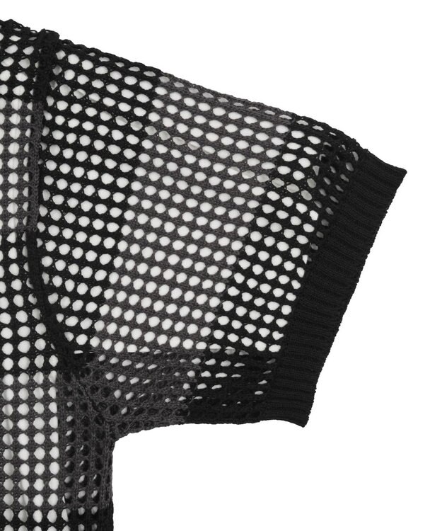 WEGO 【３点SET】アンサンブルメッシュニットプルオーバー（SS） ブラックボーダー