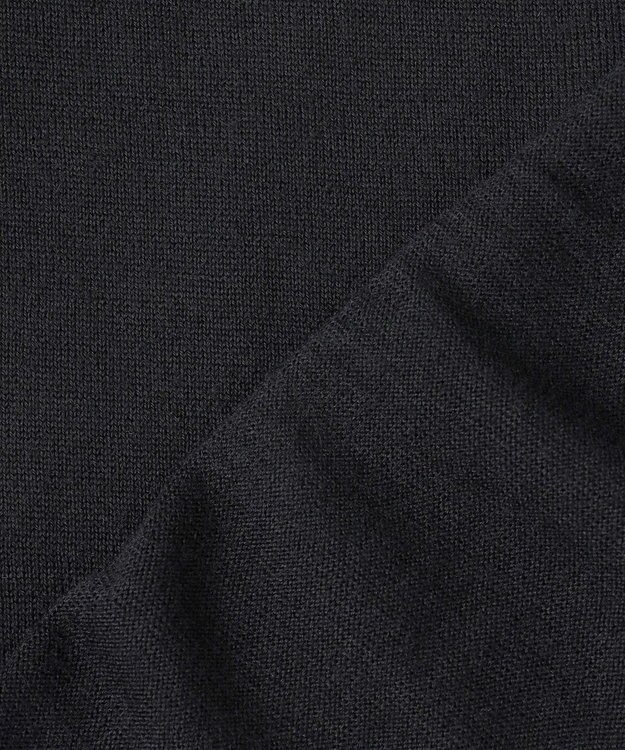 GOTAIRIKU 体温調整に【洗える/チクチクしにくい/ピリングしにくい】イタリア糸 ハイゲージ ベスト_WOOL100% ブラック系