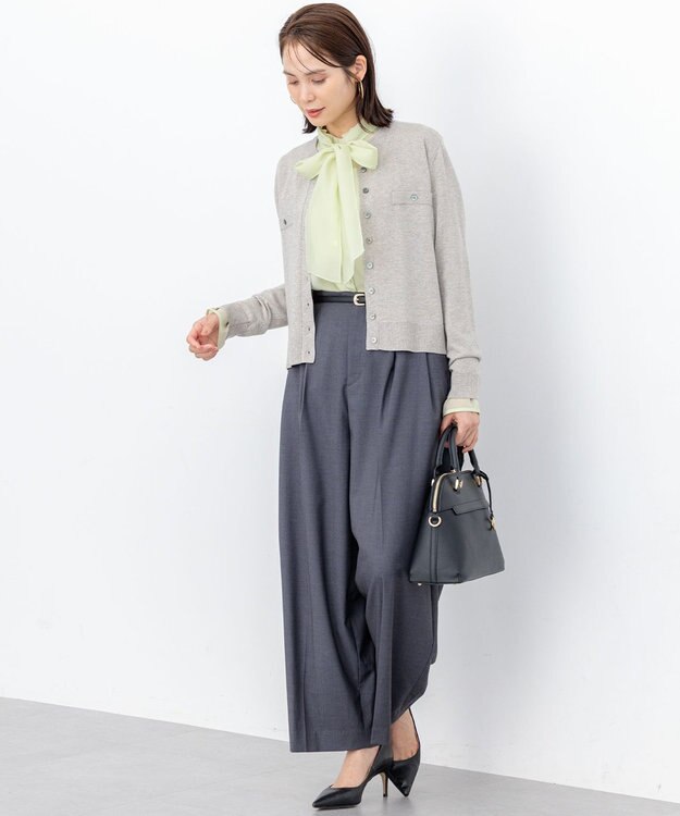 組曲 S ラメアンサンブル ニット グレージュ系