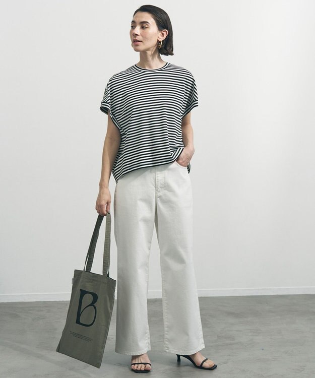 UNFILO L 【UNFILO DENIM/新色追加】撥水ストレッチ ルーズワイドデニム 【NEW】オフ