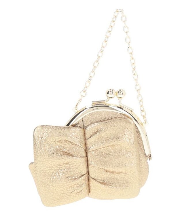 LANVIN en Bleu オリオン リボン口金小銭入れ ゴールド