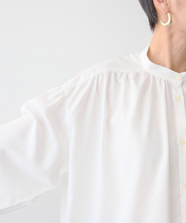 AMERICAN HOLIC ＳＥＴ　イージーケアギャザーシャツ＋ニットベスト Off White