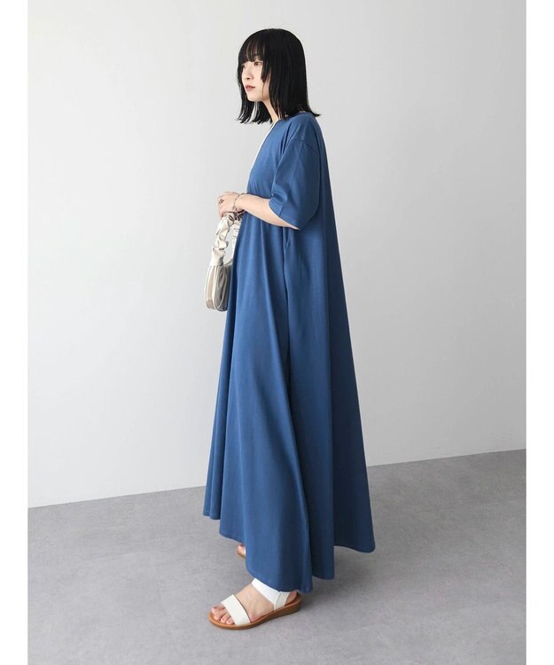 Green Parks ・ＳＵＧＡＲ　ＳＰＯＯＮ　カットフレアワンピース Blue