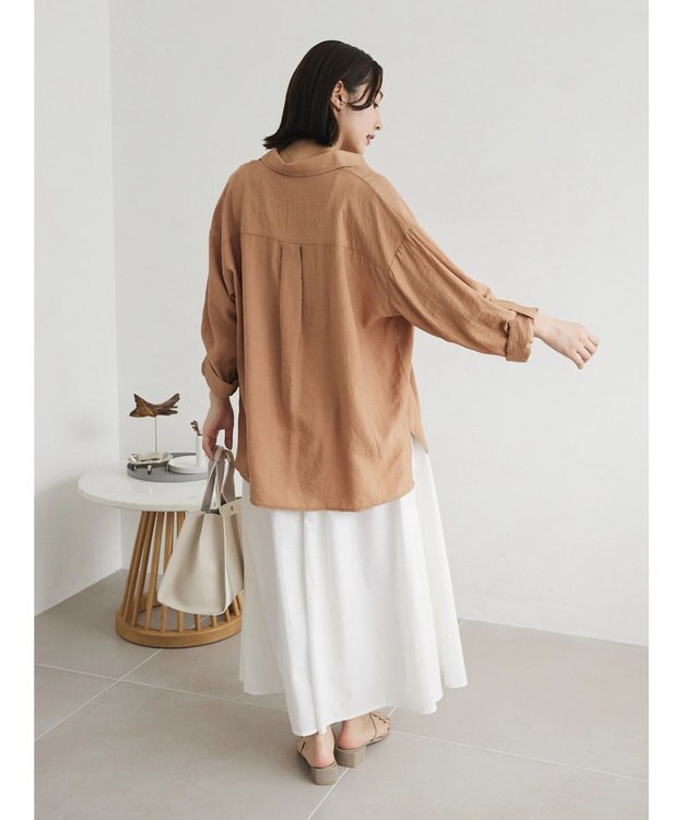 Green Parks インド綿 ボリュームポプリンスカートII Off White