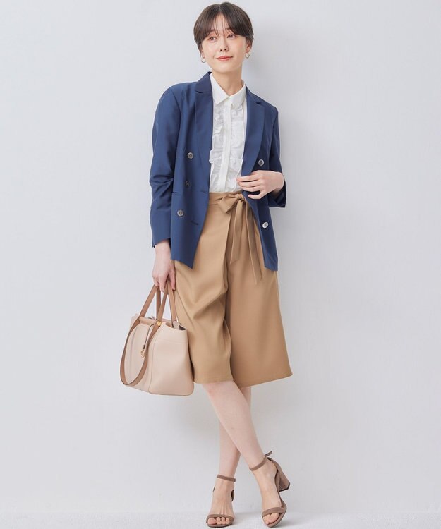 組曲 【WEB限定】オシャクロスキュロットパンツ ベージュ系