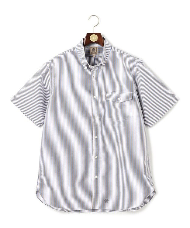 J.PRESS MEN 【KING SIZE】【吸水速乾 / 高通気性】【クールマックス】サッカーストライプ シャツ / B.D. ベージュ系1