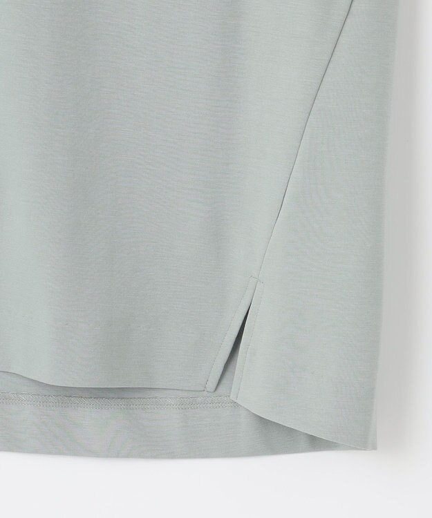 自由区 【洗える】エッセンシャルポンチ Vネックカットソー ライトグリーン系