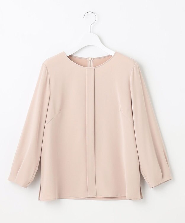 自由区 【XSサイズ～/洗える】ダブルフェイススーティング プルオーバーブラウス ピンク系