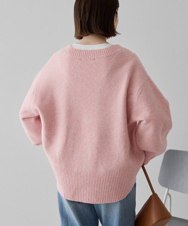 AMERICAN HOLIC ワイドリブVネックプルオーバー Pink