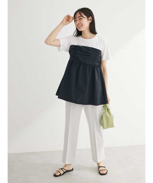 Green Parks ミディ丈ビスチェドッキングプルオーバー Black