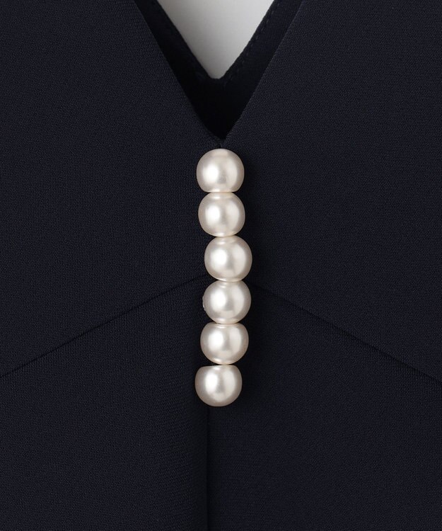 組曲 L ライトダブルクロス ジャンパーワンピース ネイビー系