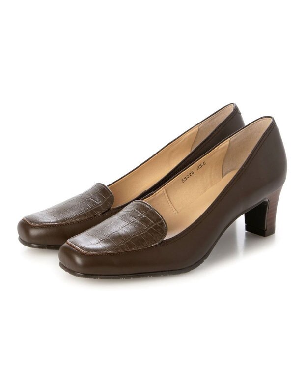 ing <ing>【WEB・一部店舗限定】コンビモカデザインパンプス ダークブラウンコンビ