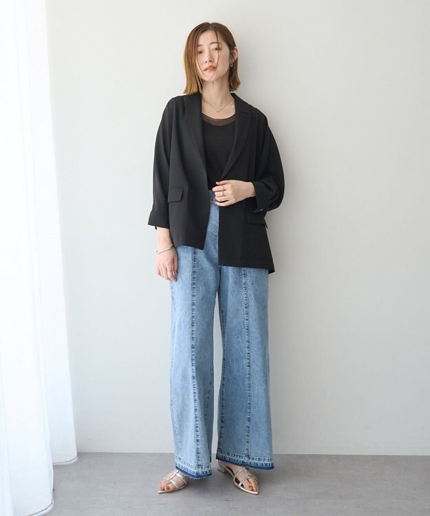 YECCA VECCA 【マシンウォッシャブル】シアージャケット Black