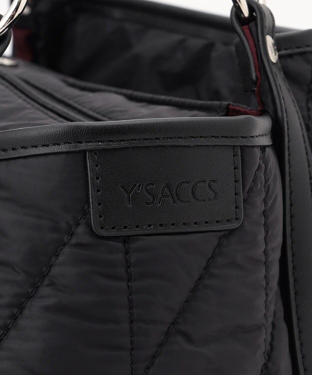 Y'SACCS バイアスキルト３層トートバッグ ブラック