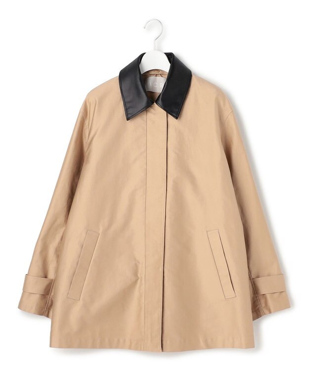 ICB L 【配色襟取り外し可能】ライトモールスキン キルトライナー付きバーンジャケット チノ