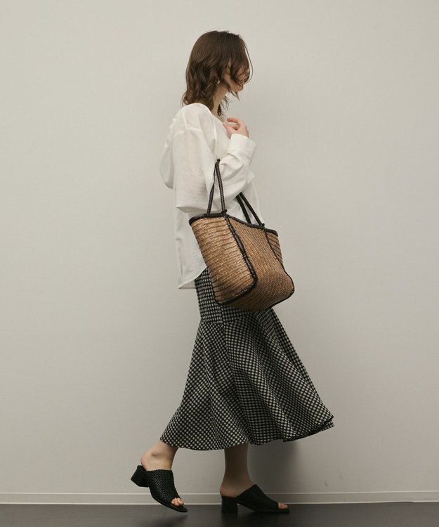 GRACE CONTINENTAL チェックマーメイドスカート ベージュ