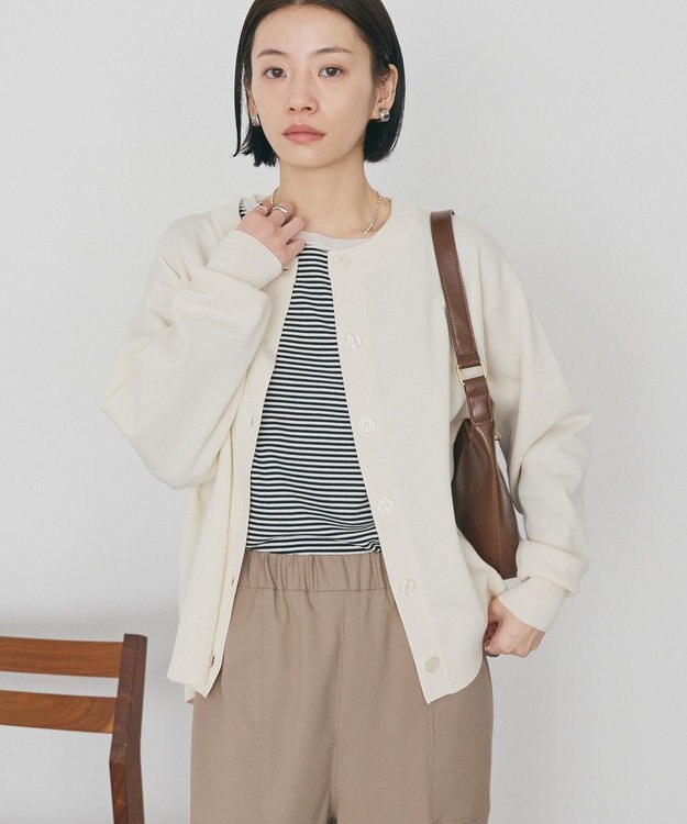 AMERICAN HOLIC クルーネックニットカーディガン Ivory