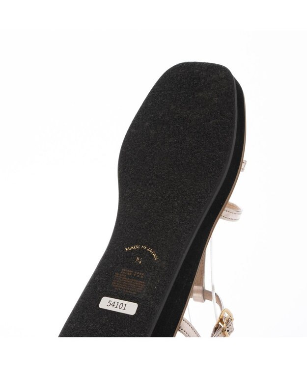MODE ET JACOMO <carino>厚底Tストラップサンダル ゴールド