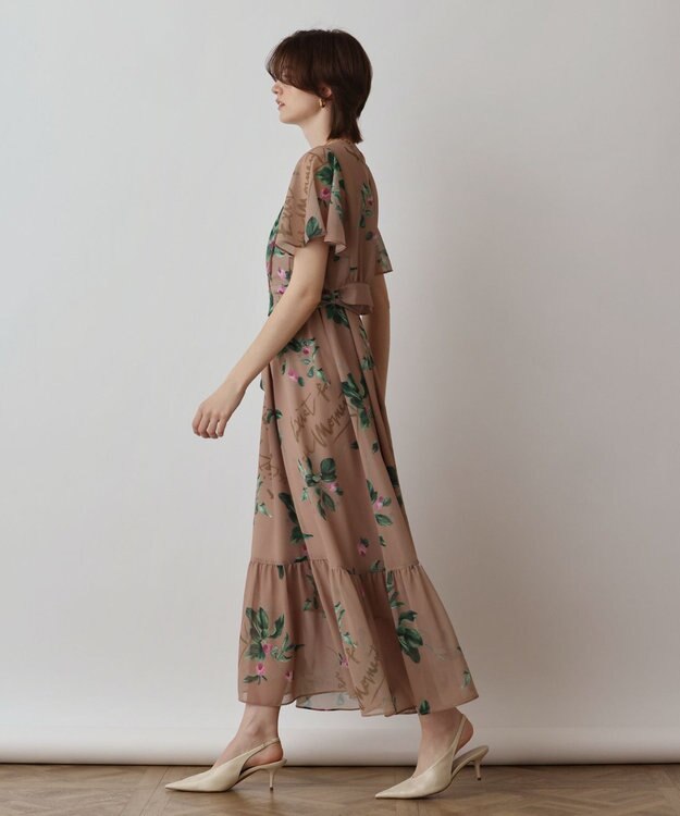 GRACE CONTINENTAL プリントセパレートワンピース ブラウン