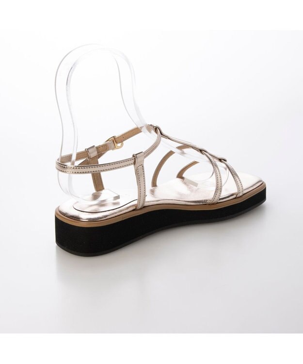 MODE ET JACOMO <carino>厚底Tストラップサンダル ゴールド