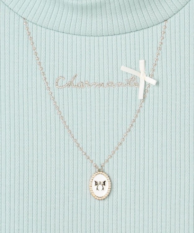 ANY KIDS 裏起毛 ネックレス トレーナー ミント