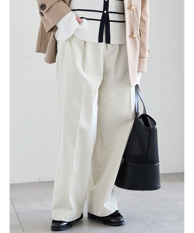 Te chichi ハイウエストワイドチノパンツ《2026 spring catalog item》 オフホワイト