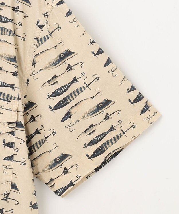 JOSEPH ABBOUD MOUNTAIN 【FILSON】WASHED SHORT SLEEVE FEARHER CLOTH SHIRT アイボリー系