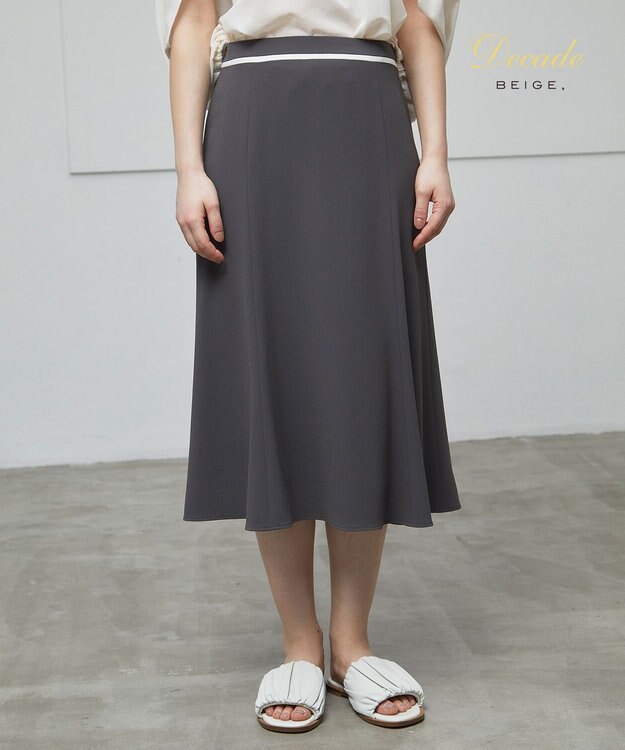 BEIGE， CINDY / フレアスカート C.Gray×White