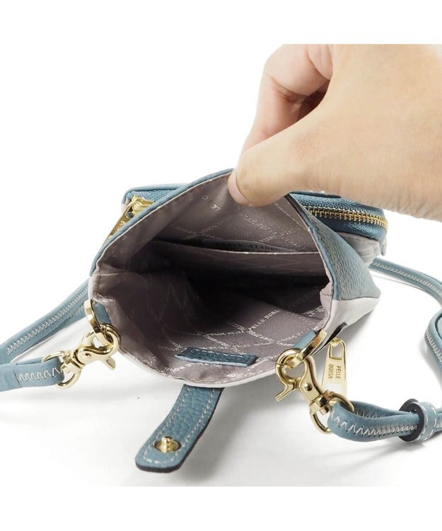 PELLE BORSA マイクロショルダー Reinette Goods レネットグッズ 4746 ブルーグレー