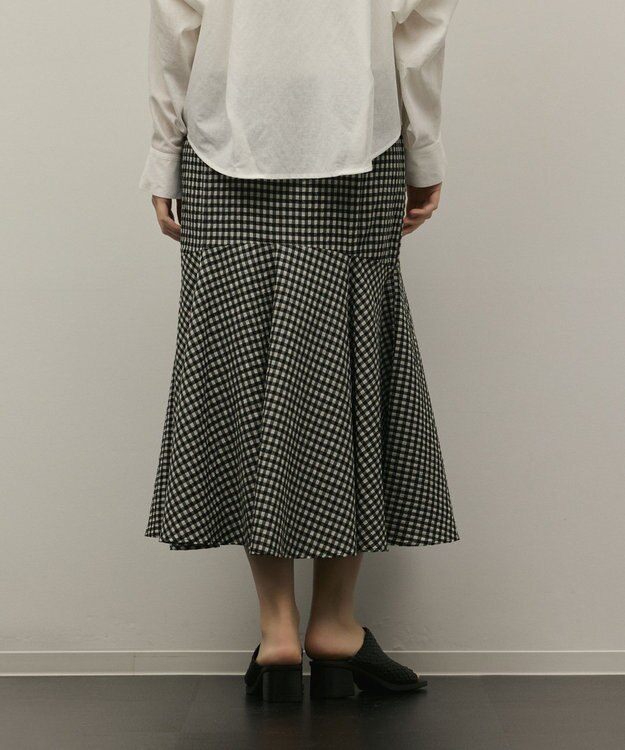 GRACE CONTINENTAL チェックマーメイドスカート ベージュ