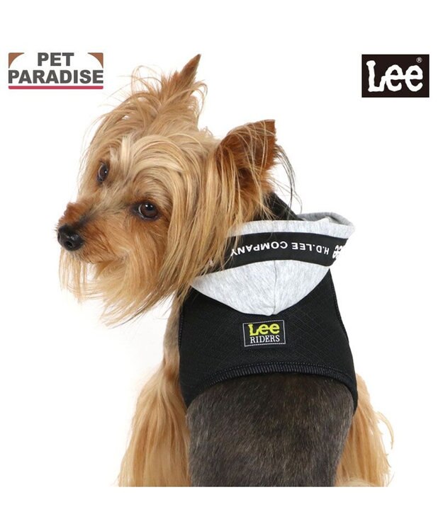 PET PARADISE Lee フード付き メッシュハーネス Ｓ ブラック