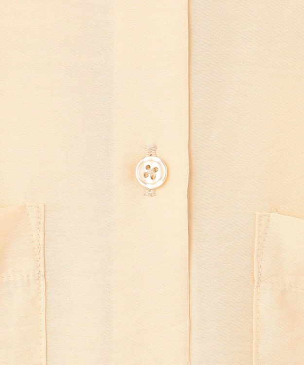 UNFILO シアーサテン ロングシャツワンピース バターイエロー