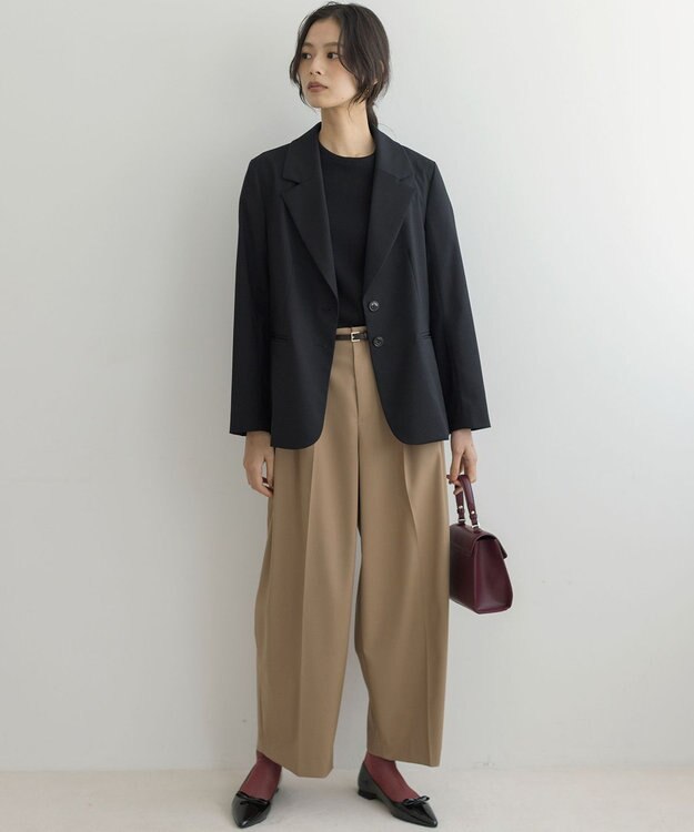 組曲 【加藤ローサさん着用】ハンサムツイルカーヴィーパンツ ベージュ系