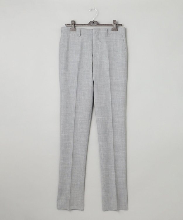 GOTAIRIKU ロングセラー【洗える/折り目加工/シワになりにくい/ウエストアジャスター】ウォッシャブル サマーウール100％パンツ_限定色(ノータック)23/24年モデル シルバー系