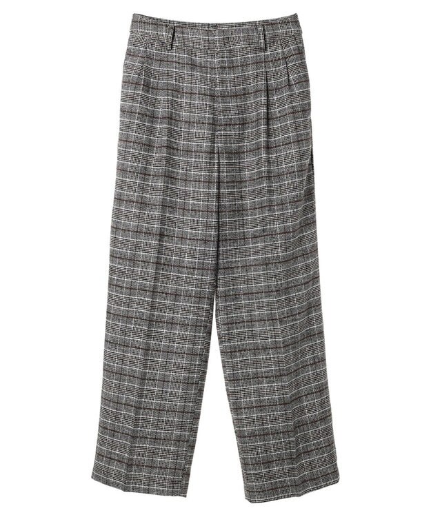 AMERICAN HOLIC ツイードタックワイドパンツ Glen Check